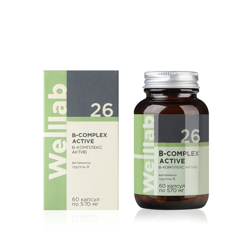 Бад с витаминами группы в Welllab в-complex ACTIVE