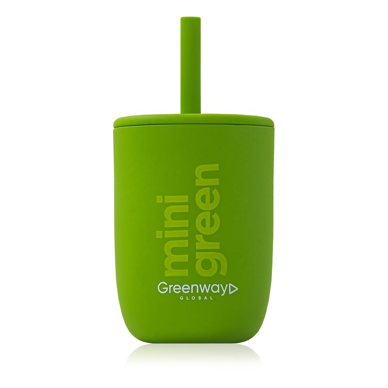 Детский стакан с трубочкой mini green, 300 мл