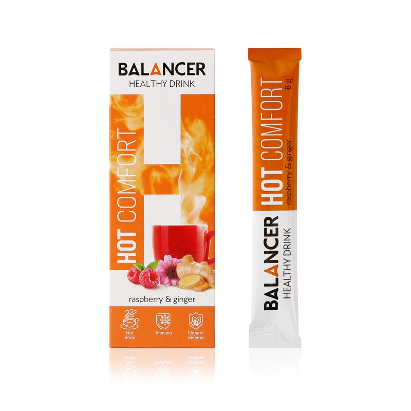Горячий напиток для иммунитета BALANCER HOT COMFORT со вкусом «малина-имбирь»
