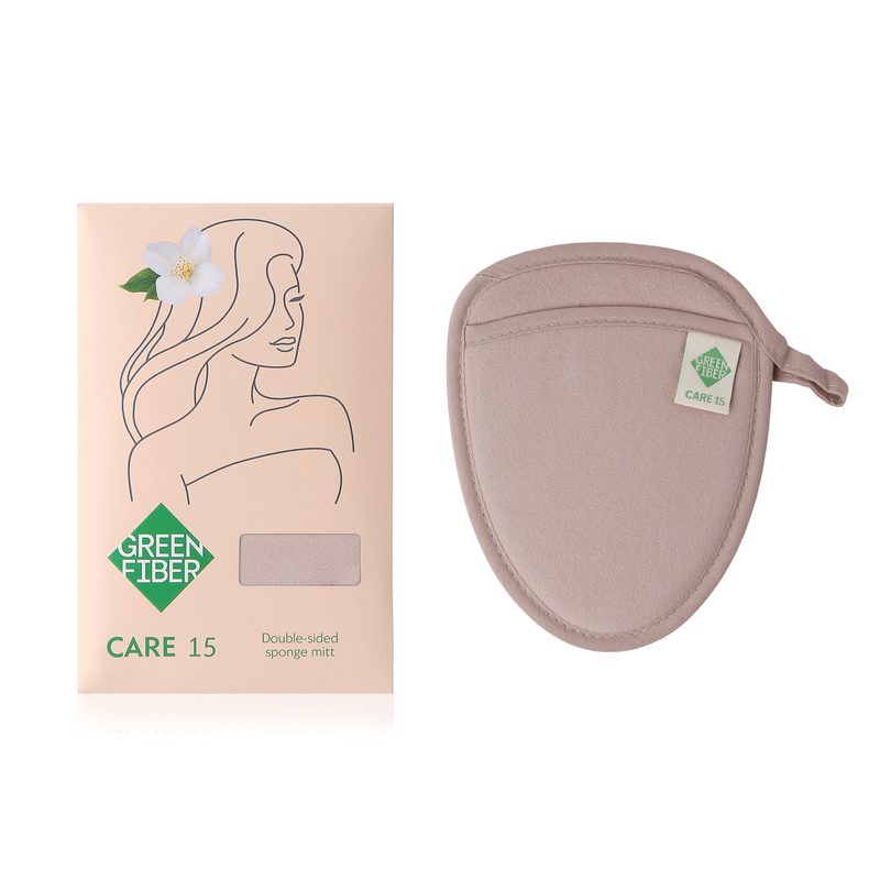 Мочалка-спонж двусторонняя Green Fiber CARE 15
