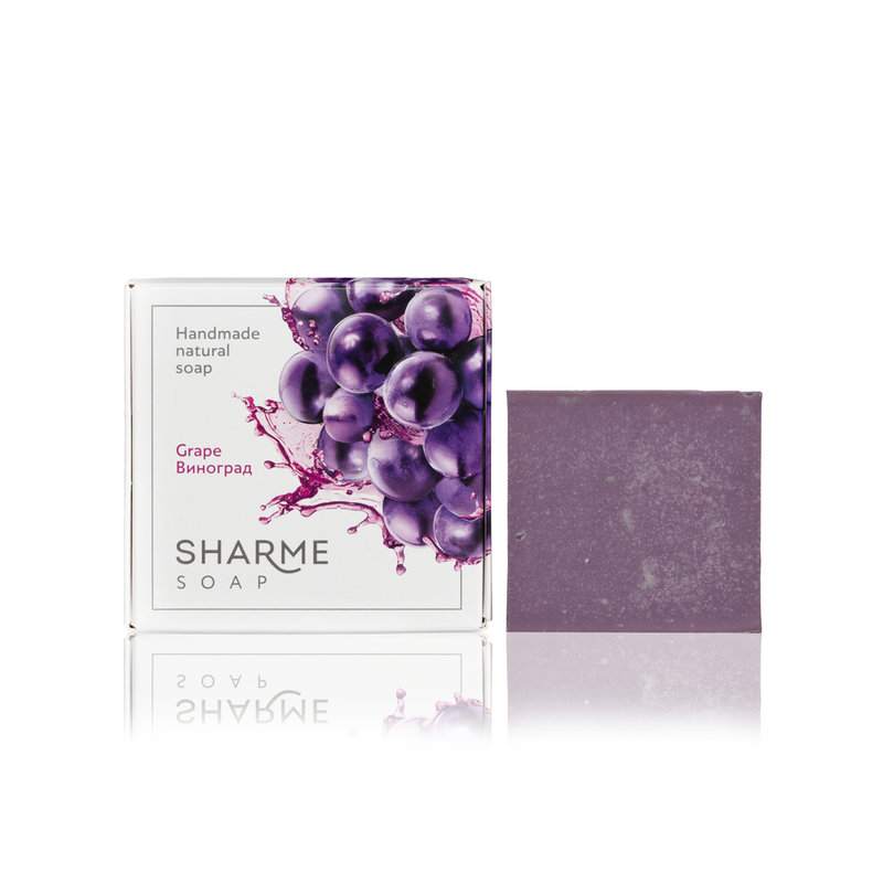 Натуральное твердое мыло ручной работы с ароматом винограда SHARME SOAP
