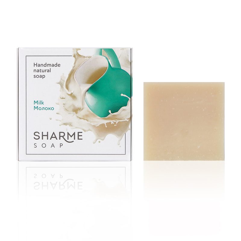 Натуральное твердое мыло ручной работы с молочным ароматом SHARME SOAP