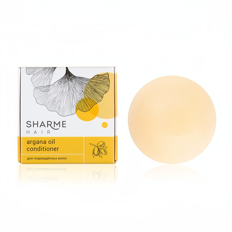 Натуральный твердый кондиционер Sharme Hair Argana Oil с аргановым маслом для поврежденных волос