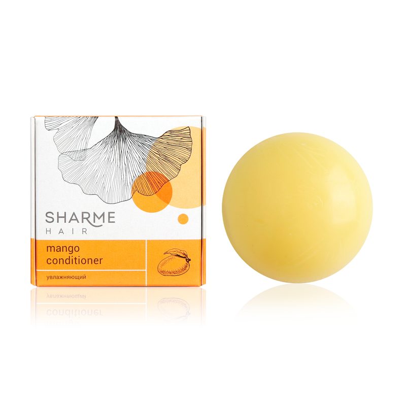Натуральный твердый кондиционер Sharme Hair Mango с маслом манго, увлажняющий