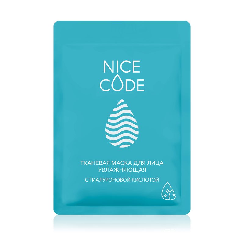 Тканевая маска для лица увлажняющая с гиалуроновой кислотой NICE CODE